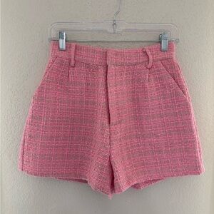 Day + Moon Pink Tweed Shorts - size S. NWT!